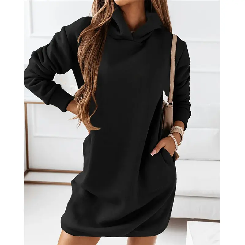 Bequeme Herbst-Hoodie-Kleid – Amalia