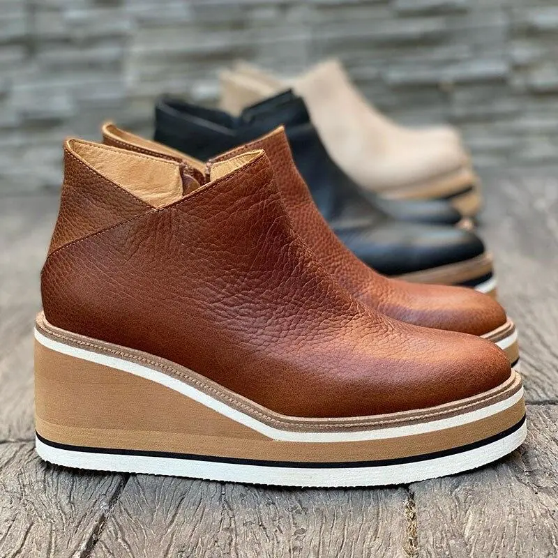 Bequeme Plateau-Stiefeletten - Mira Herbstzauber