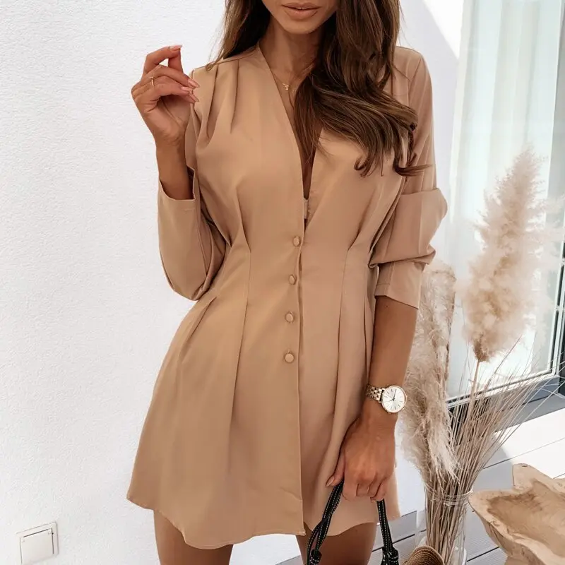 BethanysDress I Herbstkleid mit V-Ausschnitt 2025