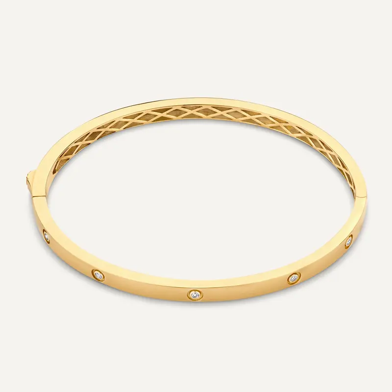 Bezel Set Cubic Zirconia Eternity Bangle