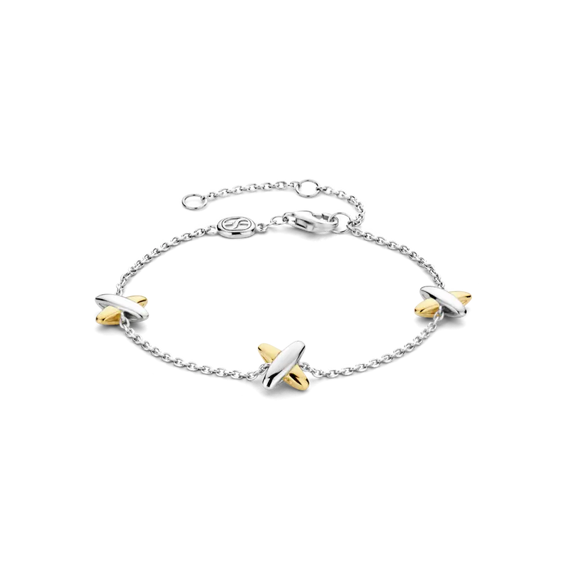 Bicolor Cross Bracelet