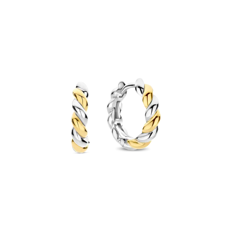 Bicolor Twisted Hoops