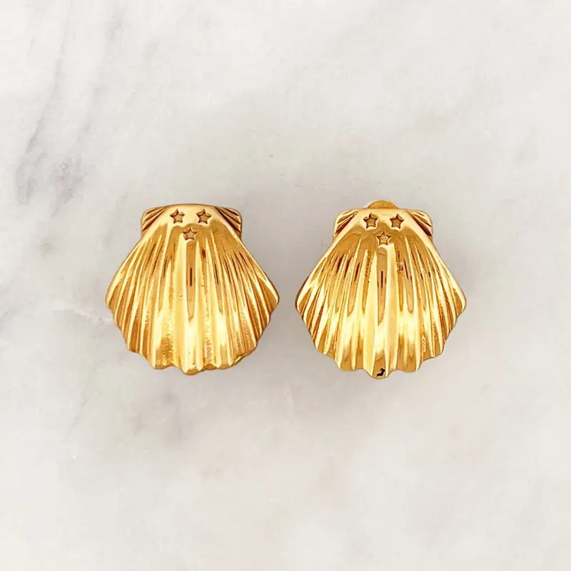 Big Scallop Studs Set