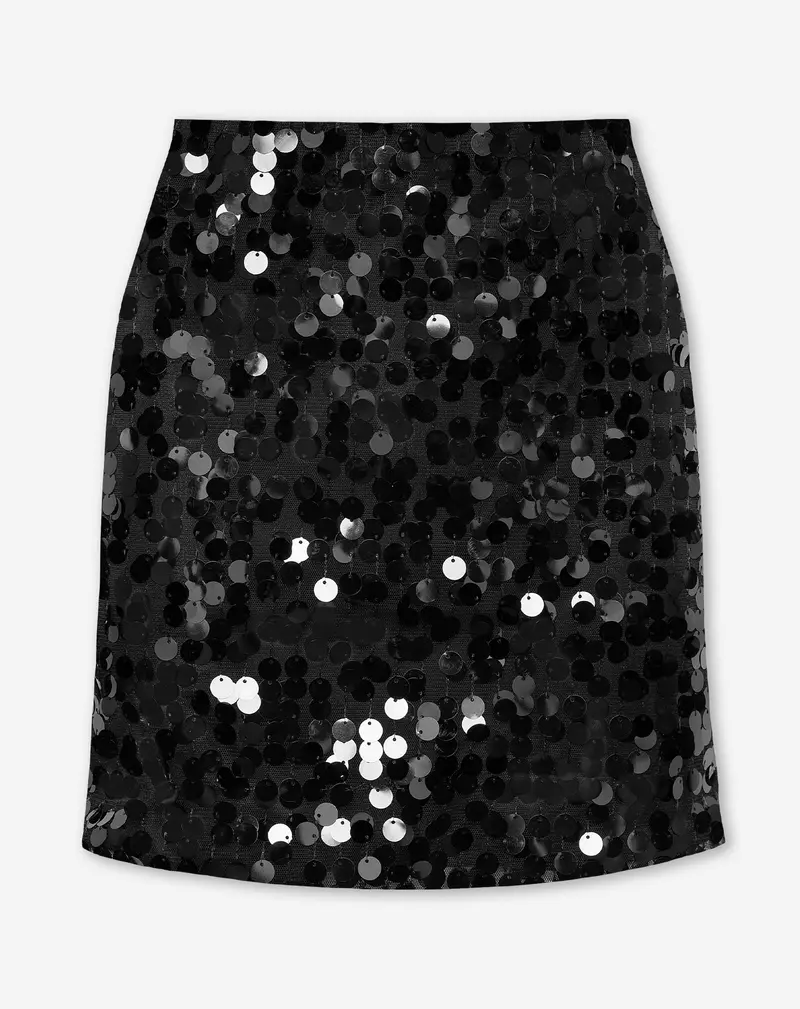 BIG SEQUIN SKIRT ZWART