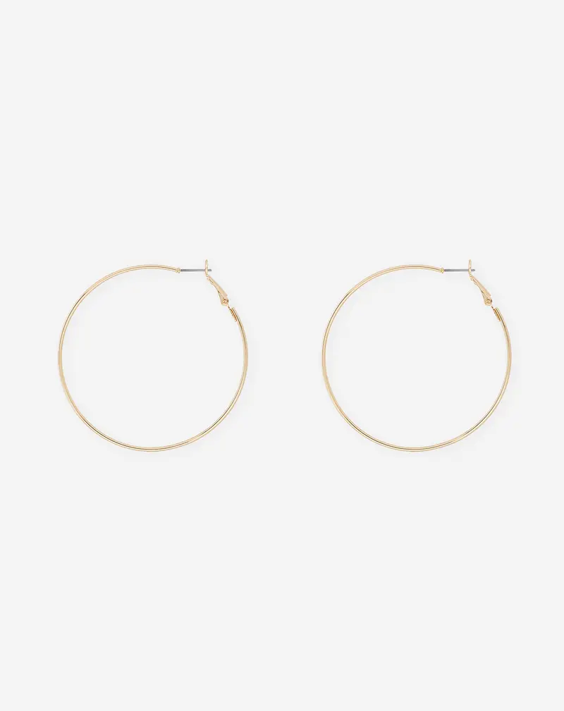 BIG THIN HOOP EARRINGS