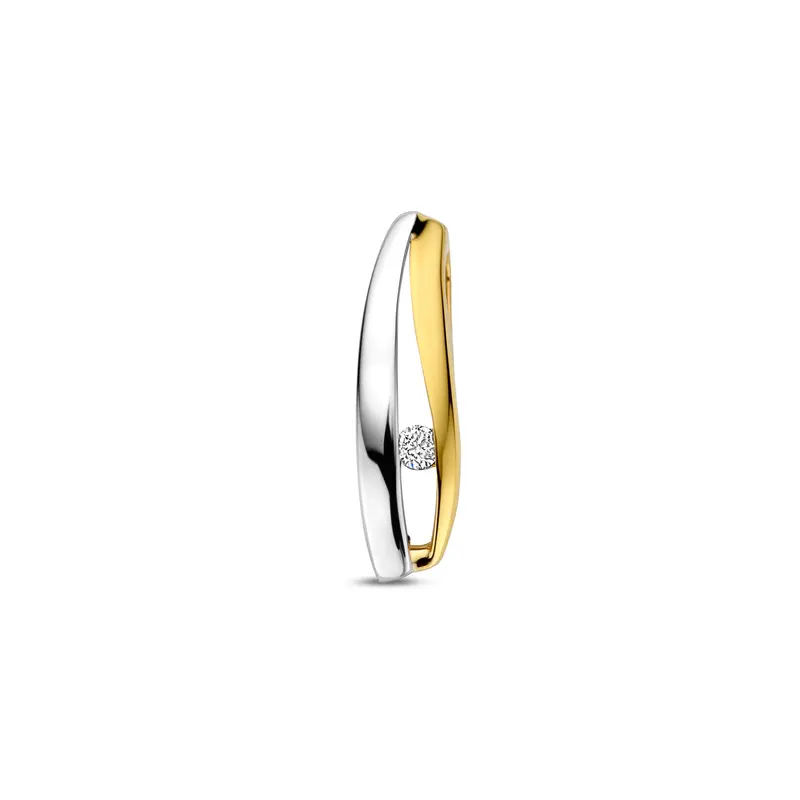 'Bivium' 14 karaat bicolor hanger lab grown diamant 0,04 ct