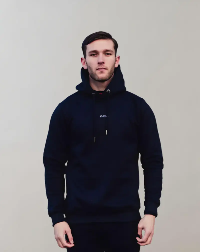 Blaue Hoodie mit DNA-Print - Herbstzauber Orion