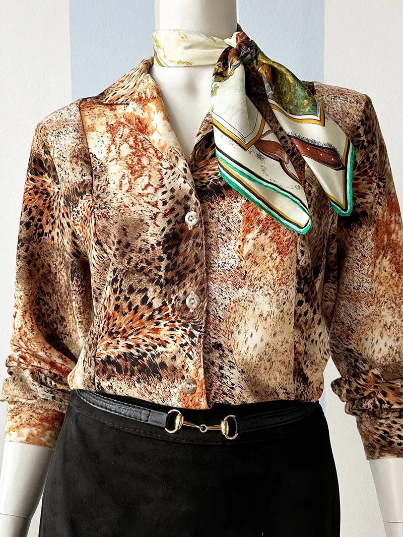 Blouse met dierenprint