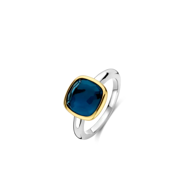 Blue Cushion Ring
