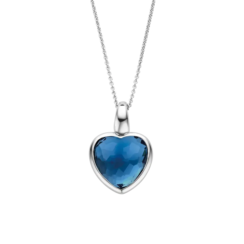 Blue Heart Necklace with pendant