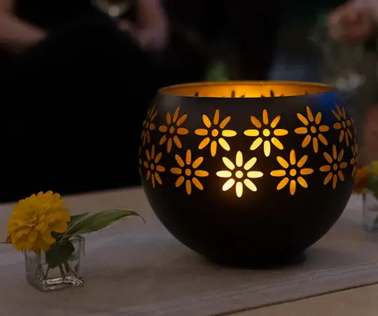 Blumen Kerzenlampe mit Duftdiffuser – Fleuris