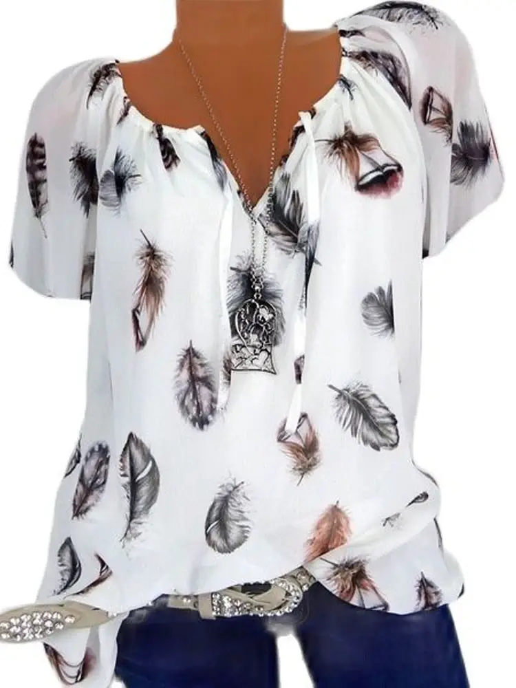 Bluse | Sommer 2025 Shirt mit Federdruck