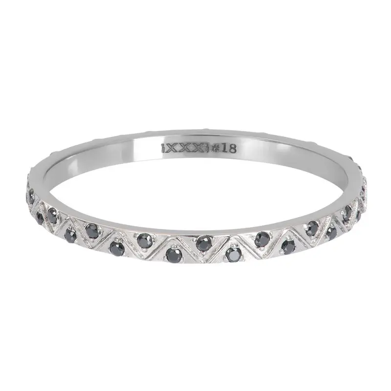 Bohemian Zilver/zwart vulring  2mm