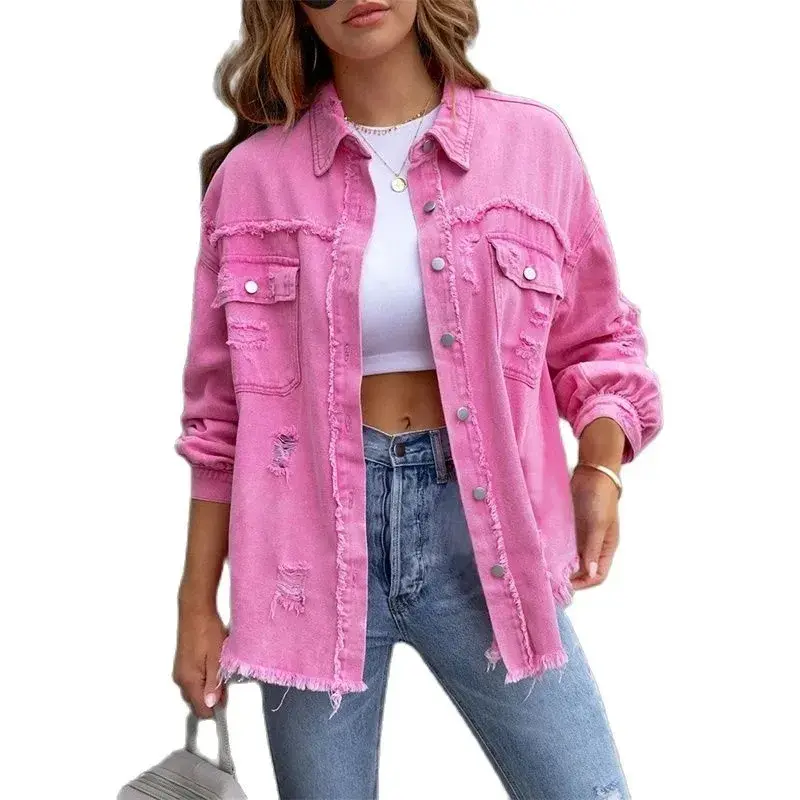 Boho Damen Jeansjacke mit herbstlichem Ibiza-Flair & Slim Fit – Yara