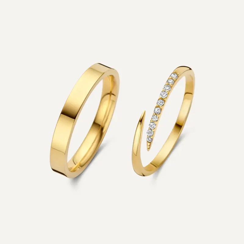 Bold Claw Zirconia Rings Set