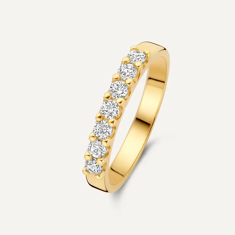 Bold Cubic Zirconia Half Eternity Ring