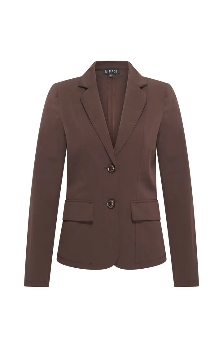 Bonded Livi - Mi Piace - Travelstof Blazer - Espresso - 202646