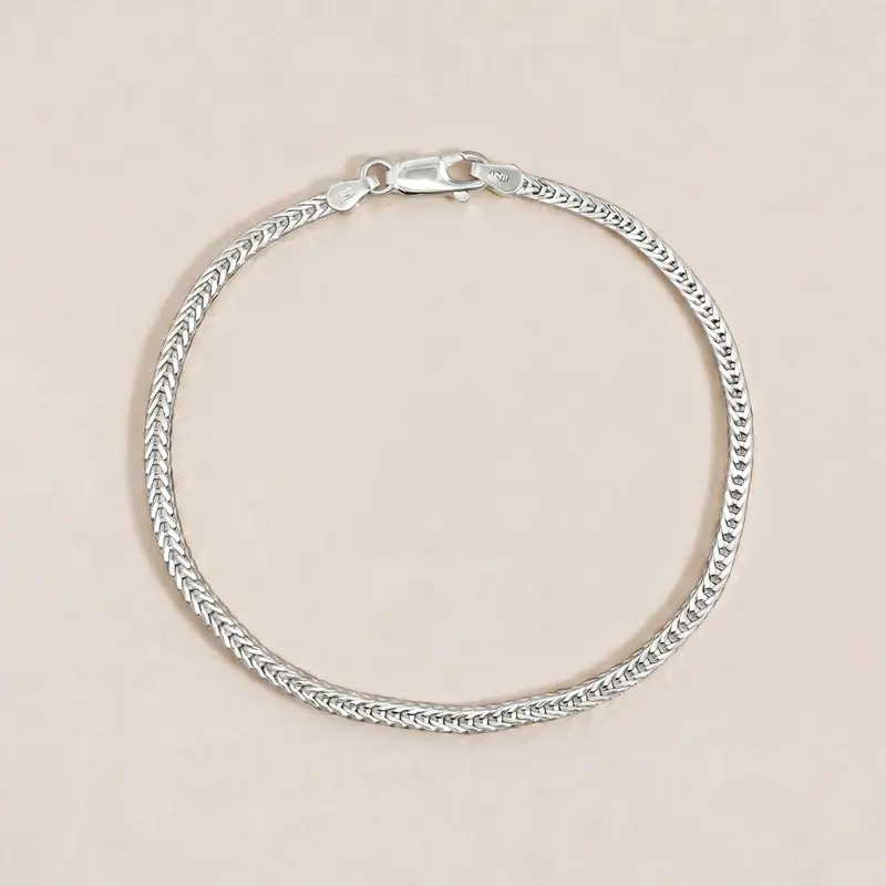 Boxy Foxtail Bracelet Silver