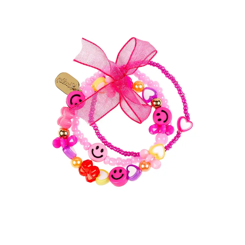 Bracelet Hortence smiley pink