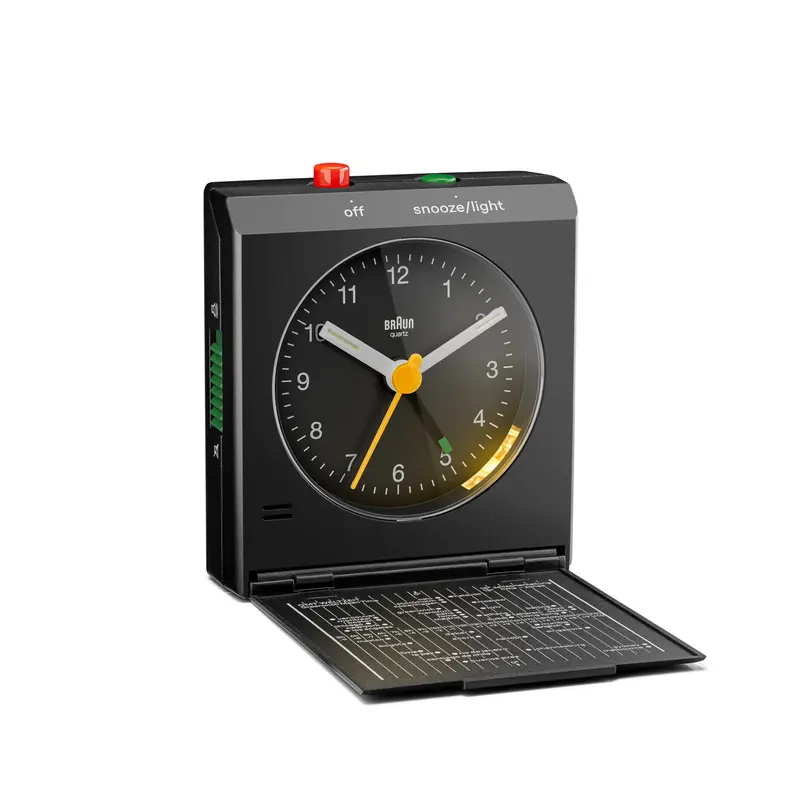 Braun BC05 Analoge Reiswekker | Zwart