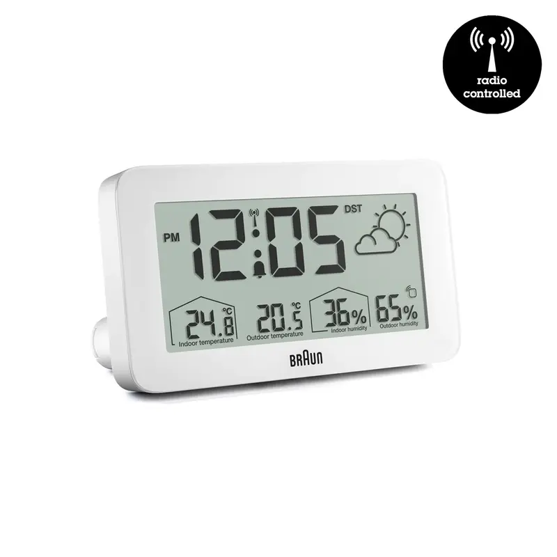 Braun BC13-DCF Weerstation & Digitale Wekker | Wit