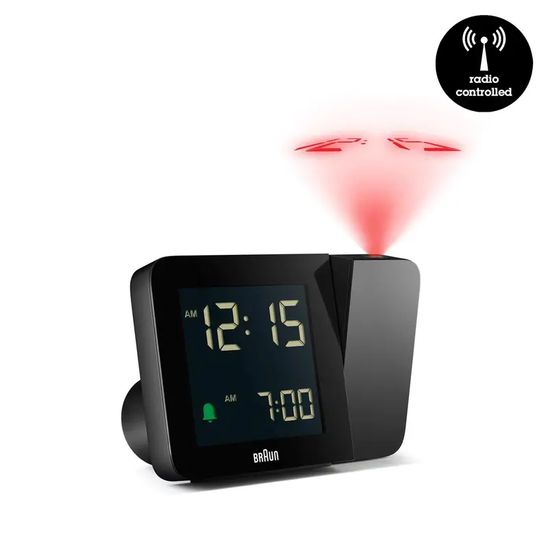 Braun BC15-DCF Digitale Projectie Wekker | Radiogestuurd |Zwart