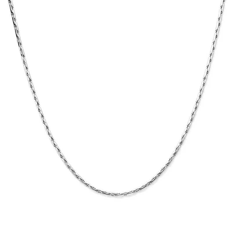 'Brio' 925 gerhodineerd zilveren cardano ketting