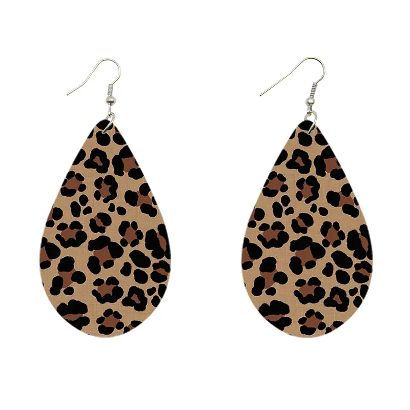 Brown Leopard Drop-shaped - African inspired earrings
