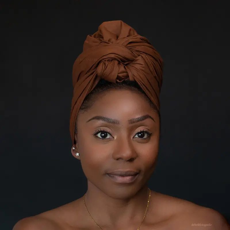 Brown solid color - headwrap