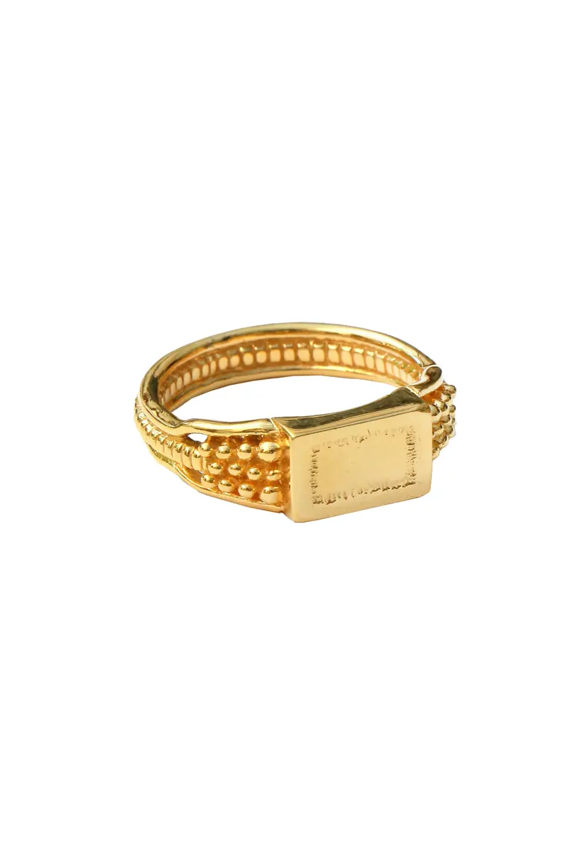 Bubble Signet Ring - Gold