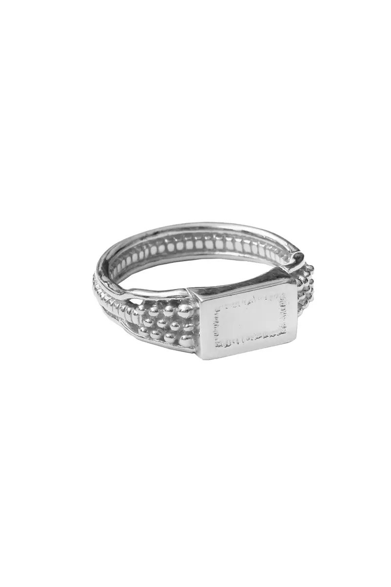 Bubble Signet Ring - Silver