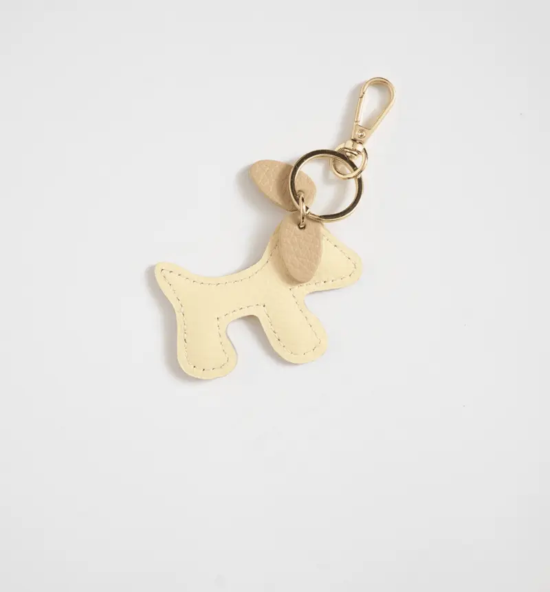 Bumpy Dog Bag Charm Yellow