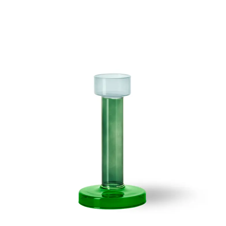 Buro Berger Bole Kandelaar Medium | Glas Blauw & Groen | Lex Pott