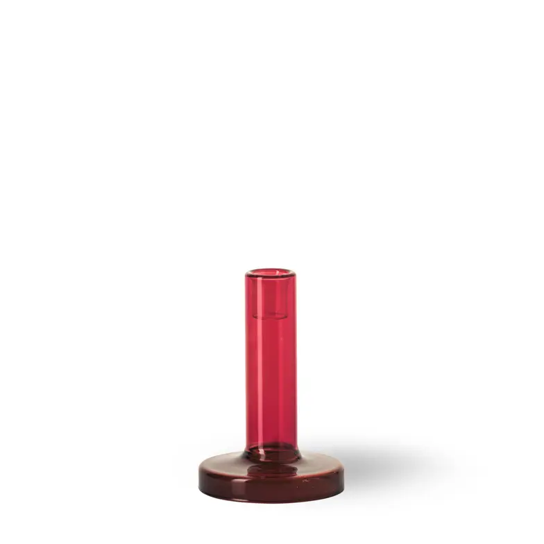 Buro Berger Bole Kandelaar Small | Glas Rood & Bordeaux | Lex Pott