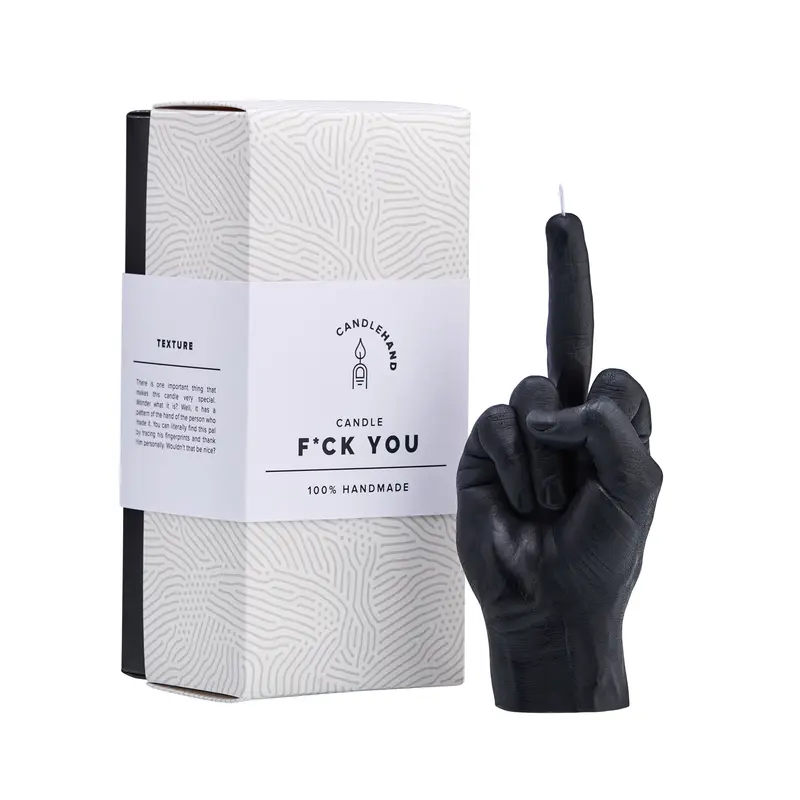 CandleHand Kaars | F*ck You Handgebaar | Zwart