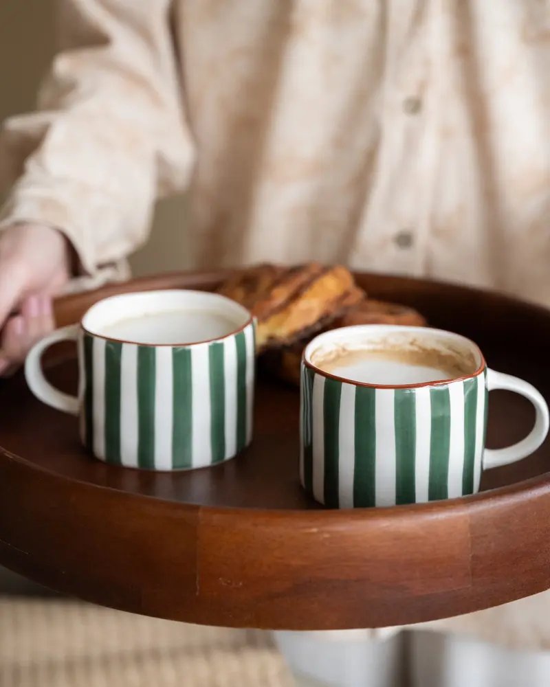 Cappuccinomok Mykonos Groen Stripe