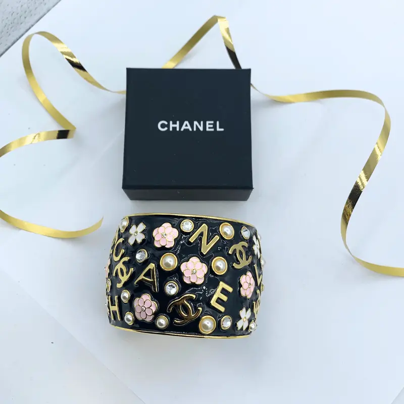 Chanel Pink Flower Cuff