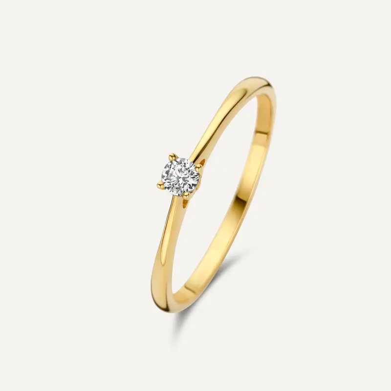 Chaton Set Cubic Zirconia Ring