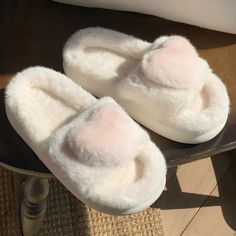 Chloe Herz Hausschuhe | Flauschig und warm für den Winter