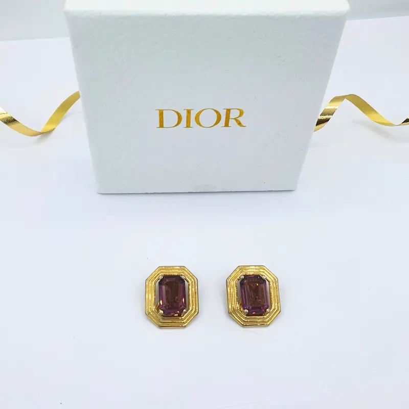 Christian Dior Art Deco Chic Clip Earrings