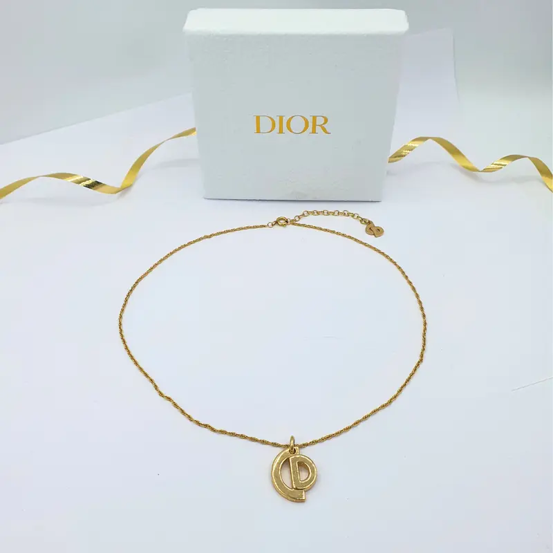 Christian Dior CD Shape Logo Necklace