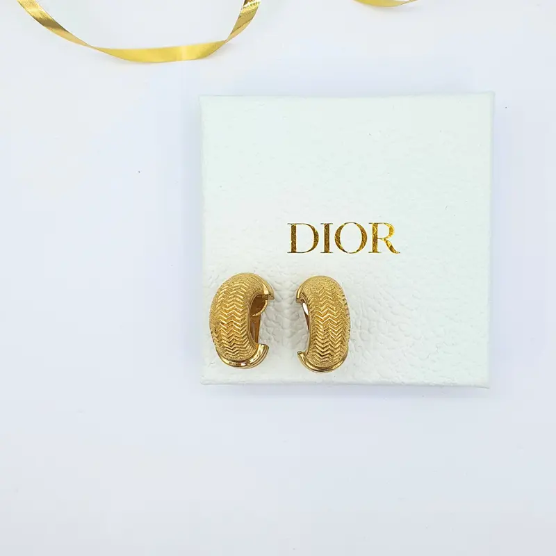 Christian Dior Crescent Clip Earrings
