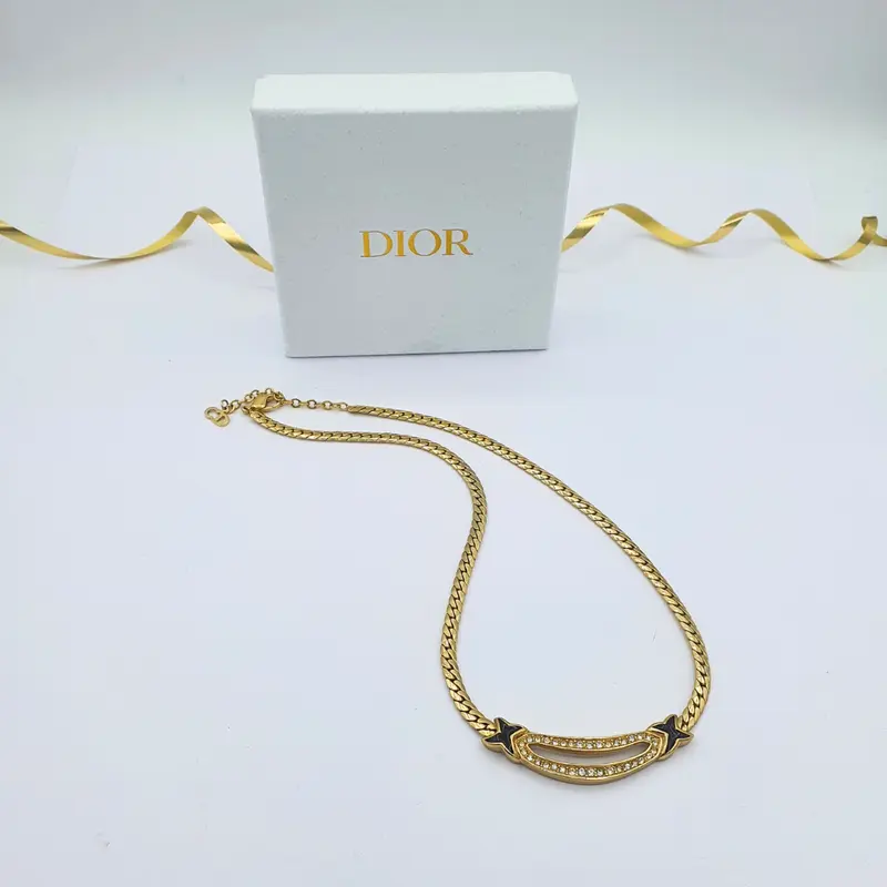 Christian Dior Curved Lines Necklace