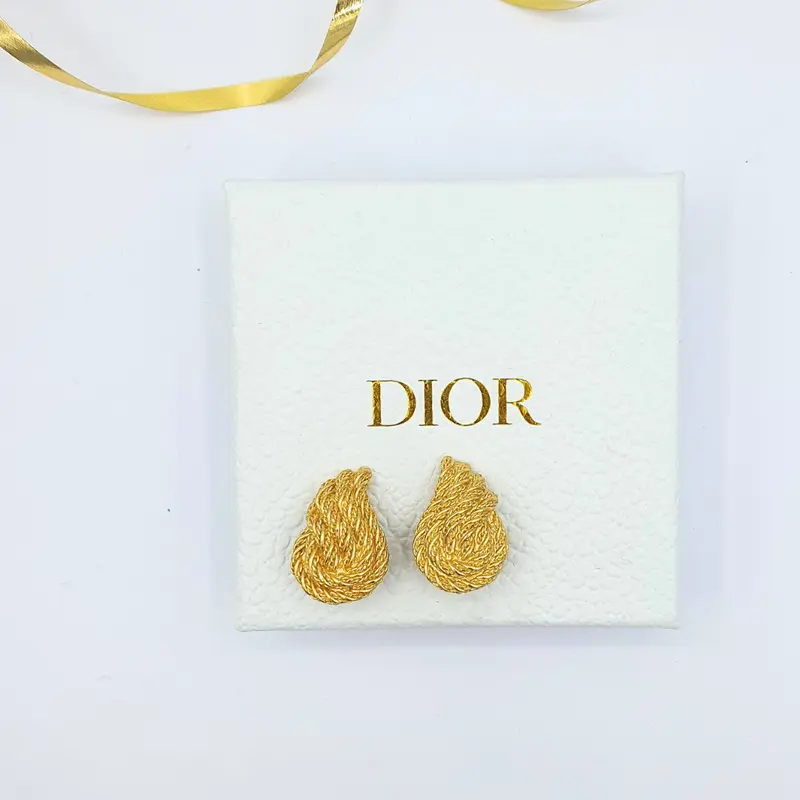 Christian Dior Flame-Shaped Clip Earrings