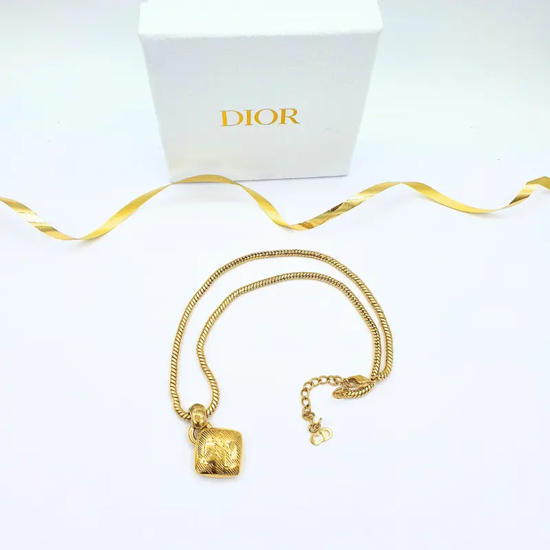 Christian Dior Snake Necklace with Pendant