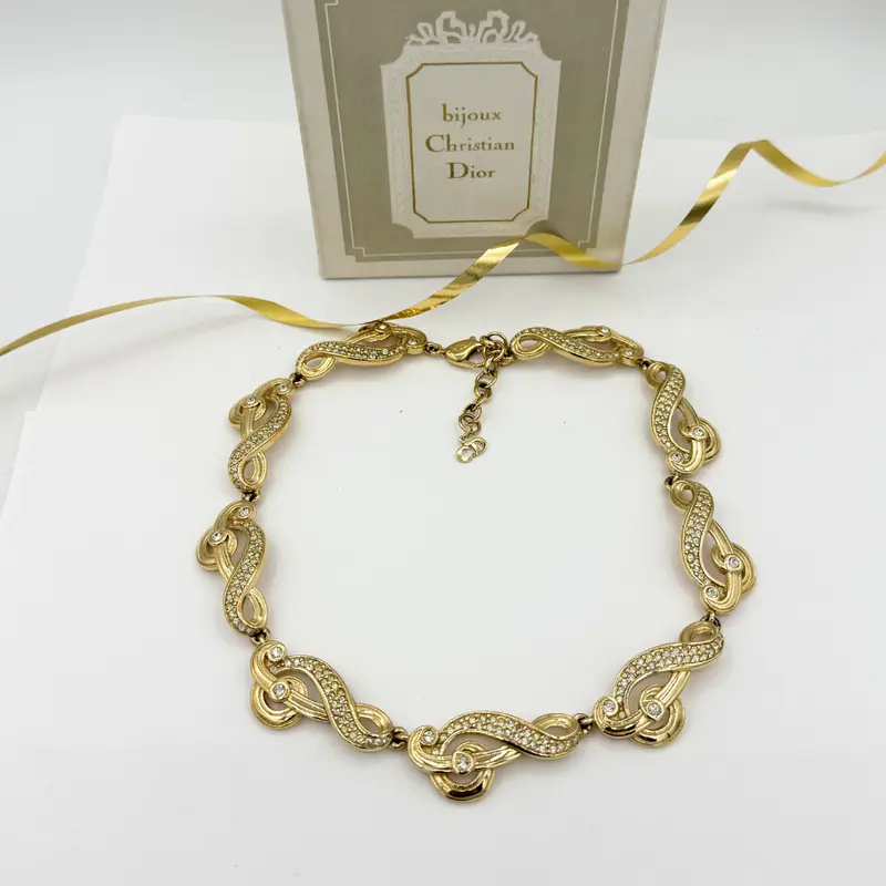 Christian Dior Wavy Crystal Necklace