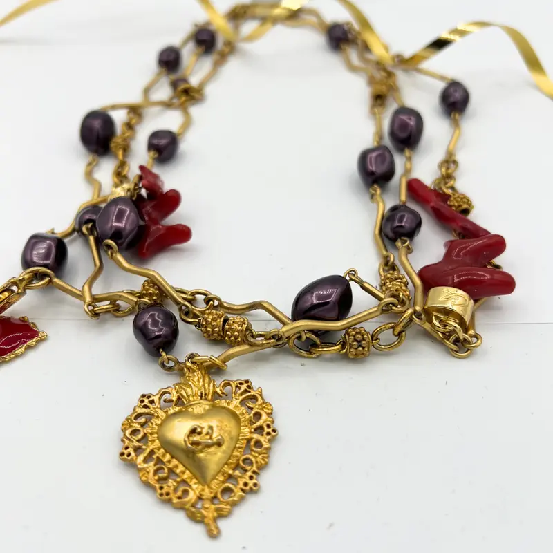 Christian Lacroix Multi-Strand Wavy Link Elements Necklace