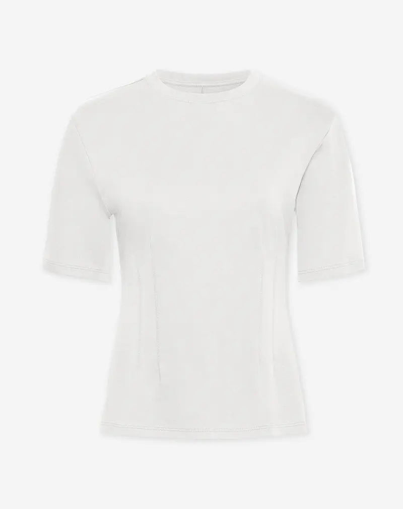 CINCHED TEE CRÈME