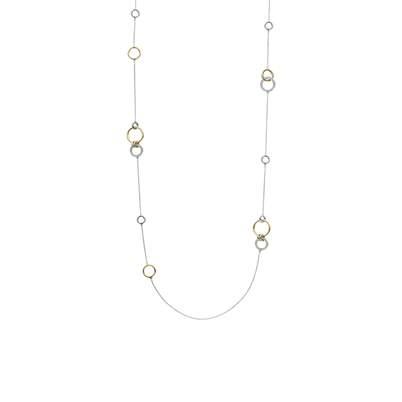 Circle Connected Charm Necklace