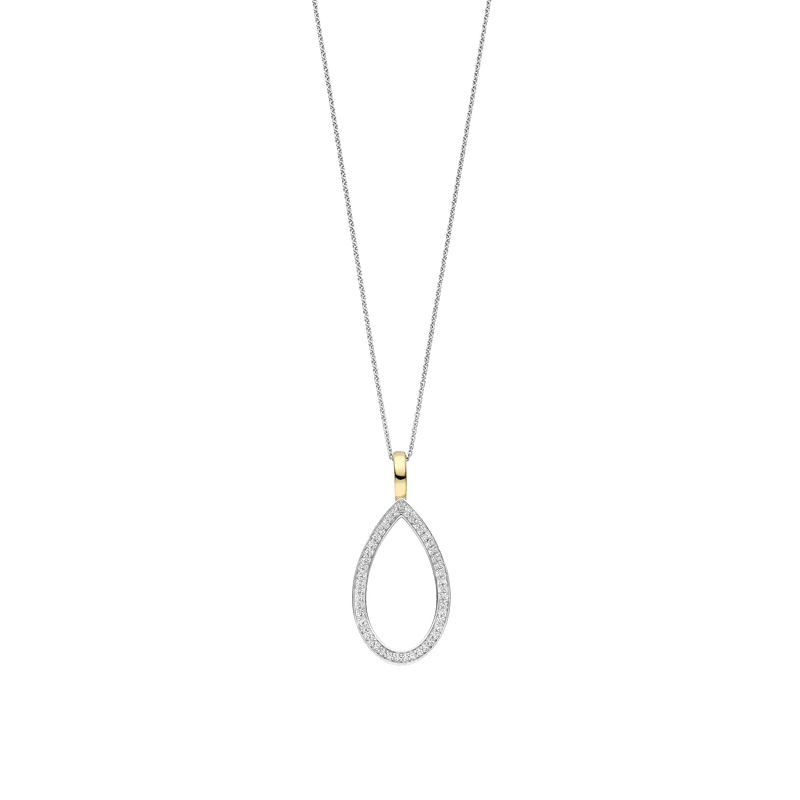 Classic Soft Oval Zirconia Necklace with pendant